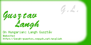 gusztav langh business card